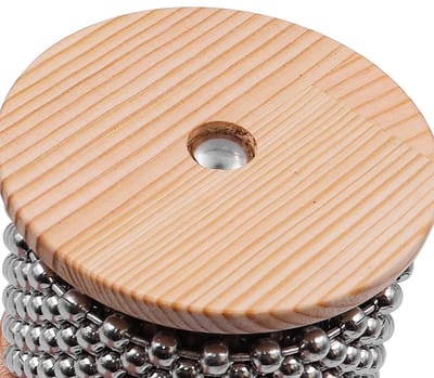 Dailygoods - Houten Cabasa Percussie Instrument met Metalen Kralen