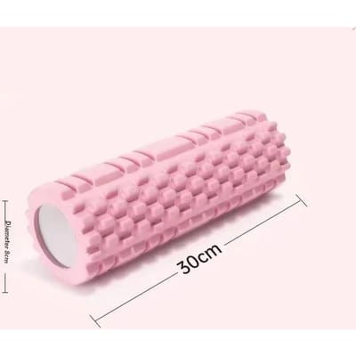 30cm Yoga Zuil Gym Fitness Pilates Foam Roller Oefening Rug Massage Roller Yoga Blok Thuis Fitness Apparatuur roze