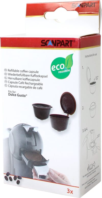 Scanpart navulbare koffiecuphouder - Voor gemalen koffie - Geschikt voor Dolce Gusto apparaten - Alternatief - 3 stuks
