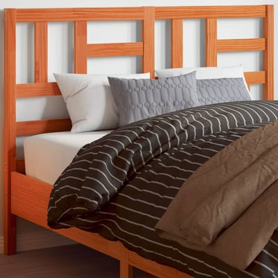 vidaXL - Hoofdbord - 150 - cm - massief - grenenhout - wasbruin