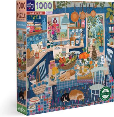 eeBoo Puzzle 1000 pcs - Blue Kitchen