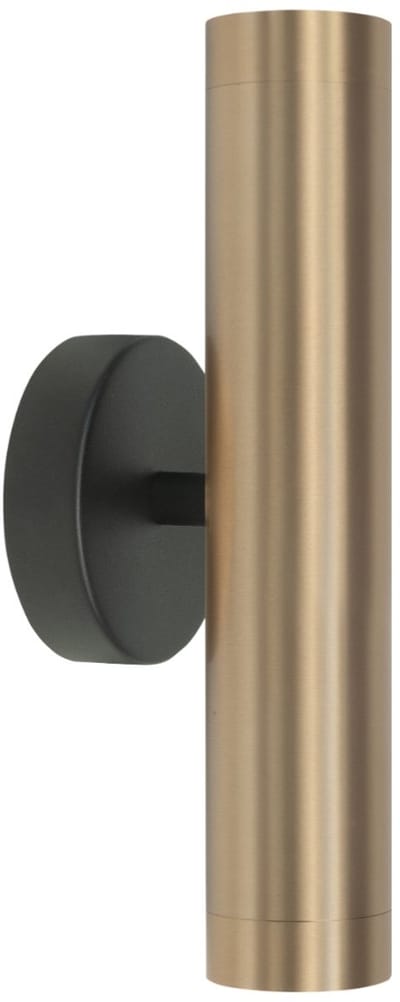 Wandlamp | 5,5 cm | Perugia | 2 lichts | GU10 | goud zwart | metaal | moderne decoratieve verlichting