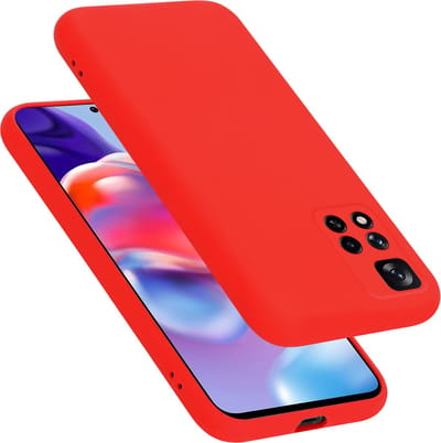Cadorabo Hoesje geschikt voor Xiaomi RedMi NOTE 11 PRO+ in LIQUID ROOD - Beschermhoes gemaakt van flexibel TPU silicone Case Cover