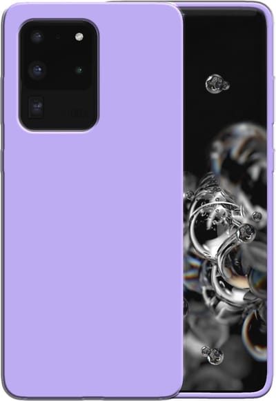 Smartphonica Siliconen hoesje voor Samsung Galaxy S20 Ultra case met zachte binnenkant - Paars geschikt voor Samsung Galaxy S20 Ultra