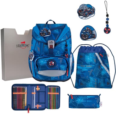 DerDieDas ErgoFlex Light - Schoolrugzak Set 5tlg. 800g (Turbo Speed)