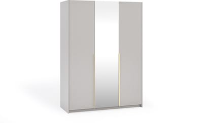 Kledingkast Apollonia met Spiegel 150 x 204 cm (kasjmier, gouden handgrepen)