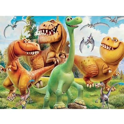 Diamant schilderij diamant borduurwerk cartoon dinosaurus wereld DIY diamant mozaïek strass borduurpakket woondecoratie 20X30CM beige