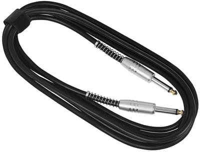 Gitaarkabel - Instrumentenkabel Basgitaar snoer - Muziek Maken - Vergulde Stekker Slijtvast - 3 meter - Zwart