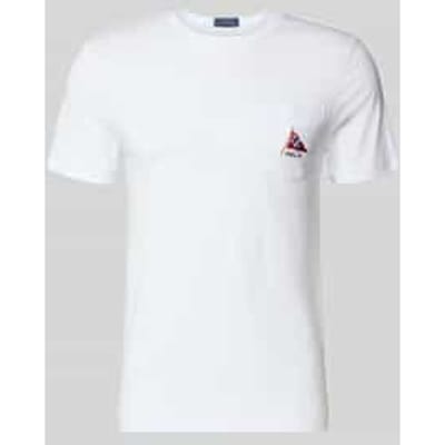 slim fit T-shirt van puur katoen met polo bear-print motief