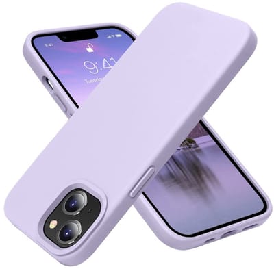 geschikt voor iPhone 13 Mini Hoesje Siliconen - Soft Touch Telefoonhoesje - geschikt voor iPhone 13 Mini Silicone Case met zachte voering - Mobiq Liquid Silicone Case Hoesje geschikt voor iPhone 13 Mini paars