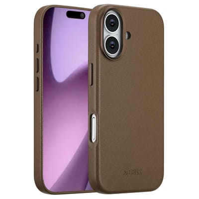 Accezz Hoesje - Geschikt voor iPhone 17 - geschikt voor MagSafe Leather Backcover - Coffee Brown