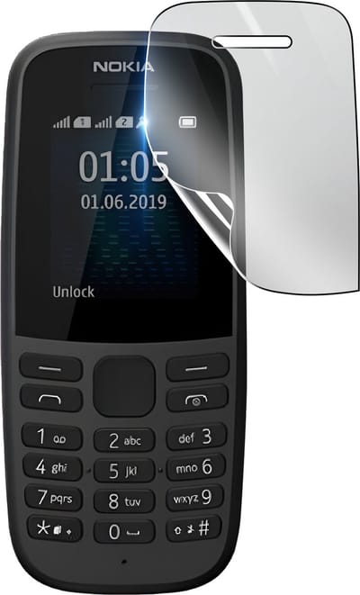3mk, Geschikt voor Nokia 105, Schokbestendige Hydrogel Screenprotector, Transparant