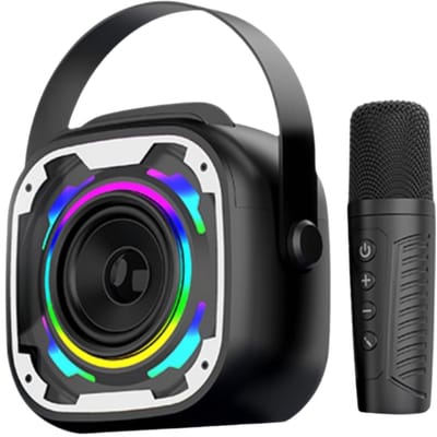 Fivesquare ColorBeat Pro Karaoke Speaker – 5W Bluetooth Karaoke Speaker met RGB Light, Reverb & Draadloze Microfoon