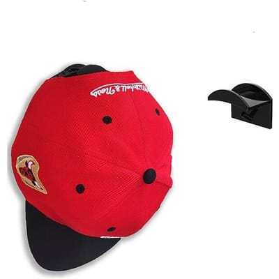 Crochet pour Casquette de Baseball Crochet Adhésif pour Chapeau Crochet Sans Trace Noir Design Minimaliste Porte-Chapeau Rangement Simple pour Écouteurs Colliers noir