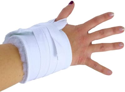 Polsbandage tegen drukplekken met verstelbare sluiting