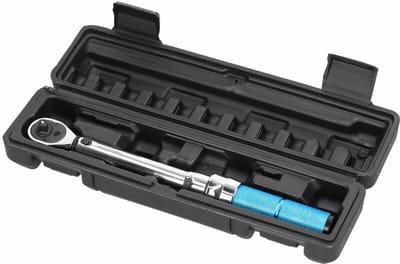 Geschikt voor Hoognauwkeurige momentsleutel van chroom-vanadiumstaal met 1/4-aandrijving 5-25 Nm vooraf ingestelde momentsleutel voor thuisautoreparatie met opbergdoos, 5-25 Nm
