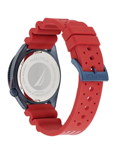Nautica Nautica Vintage Analoog Horloge Blauw Case: 100% Stainless Steel | Armband: 100% Bio-Based Pu 44 mm NAPNVF305