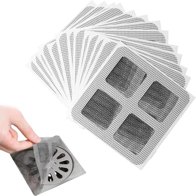120-delige set met haarvanger voor de douche, inclusief haarfilter voor de doucheafvoer, gaassticker voor de doucheafvoer en afdekking voor de haarvanger in het bad, geschikt voor doucheruimtes en badkuipen.