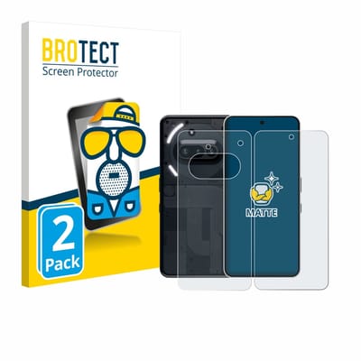 BROTECT - Screenprotector voor Nothing Phone (3a) (Voor+Achter) - Folie Beschermfolie matte 2 Stuks