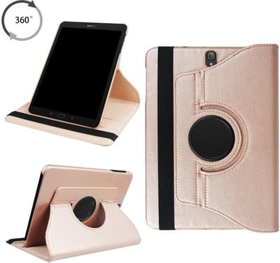 Draaibaar Hoesje - Rotation Tabletcase - Multi stand Case Geschikt voor: Samsung Galaxy Tab S2 8.0 Inch T710 / T715 - Rosegoud