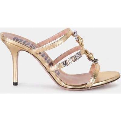 Moschino Goatskin Mules Gold Maat: 36 | Sandalen Outlet | Dames | Goud