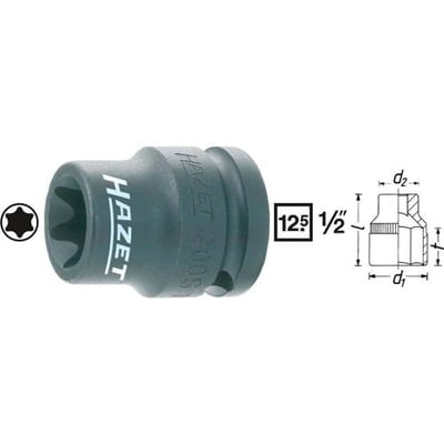 Hazet 900S-E10 900S-E10 Kracht-dopsleutelinzet 1/2 (12,5 mm)