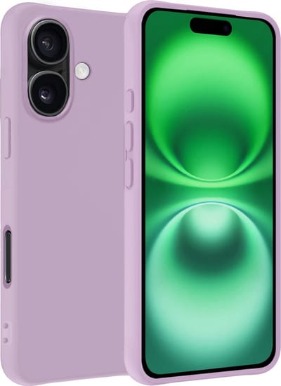 Hoesje Geschikt voor Apple iPhone 16 - Sterk & Shockproof - Hoes Cover - Siliconen Case - Lila