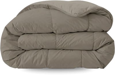 Zelesta Pure Uni Antraciet Grijs 140x200cm - Katoenen dekbed zonder overtrek - Wasbaar dekbed - Hoesloos dekbed - 2 in 1 Dekbed met vaste overtrek