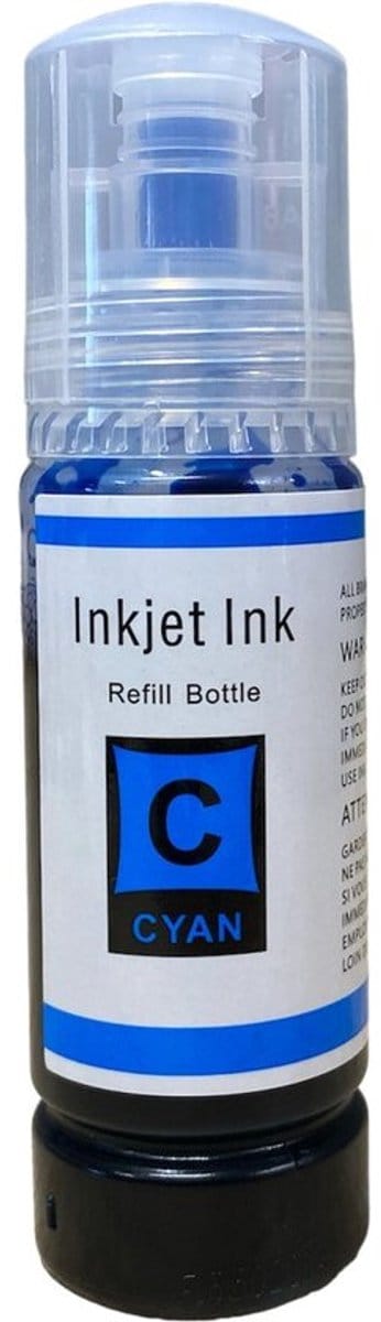 101C | C13T00S24A Cyaan - Huismerk inktfles compatible met Epson EcoTank ITS L4150 / Epson EcoTank ITS L4160 / Epson EcoTank ITS L6160 / Epson EcoTank ITS L6170 / Epson EcoTank ITS L6190