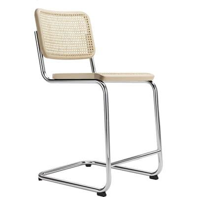 Thonet S 32 VH / VHT Freischwinger - Blank gelakt beukenhout - H 102 cm