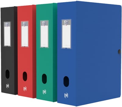 Oxford verzamelbox/opbergbox Memphis, vulhoogte: 80 mm, DIN A4, zwart
