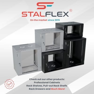 Wandbeugel netwerkkast 19 inch 2U/4U 330 mm - staal serverrek voor computer- en netwerkapparatuur