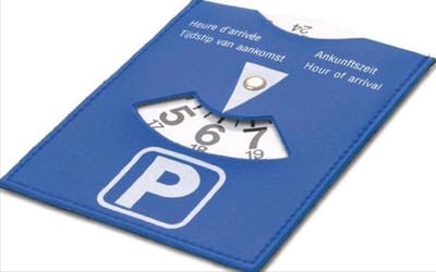 *** 2x Blauwe kaart auto - 2 Stuks Parkeerschijf - Parkeerkaart - Blauwe parkeerschijf - Parking Disc voor alle voertuigen - Universieel van Heble® ***
