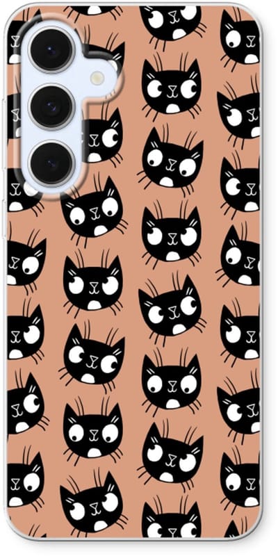 Case Company® - Hoesje geschikt voor Samsung Galaxy S24 FE hoesje - Kat - Soft Cover Telefoonhoesje - Bescherming aan alle Kanten en Schermrand