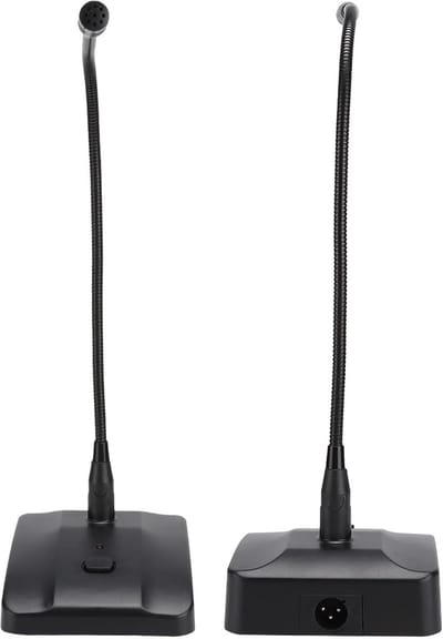 Bedrade Microfoon - Zwanenhals Microfoon - Conferenties en Uitzendingen - Hartvormige Directiviteit - 5 meter kabel - Zwart
