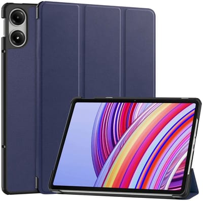 Tablet Hoes Geschikt voor Xiaomi Redmi Pad Pro / Poco Pad | Book Case met Standaard | Kunstlederen Beschermhoes | Tri-fold | Blauw