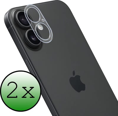 Camera Lens Protector - 2 Stuks Geschikt voor Apple iPhone 16 - Camera Screenprotector Beschermglas - Gehard Glas - Tempered Glass - Screen Protector