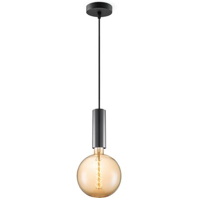 Home sweet home hanglamp Saga zwart Spiral g180 - amber
