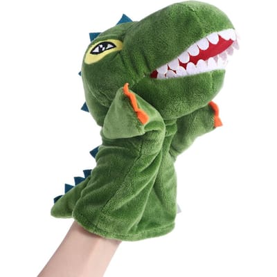 Educatief Speelgoed Knuffeldieren Beer Haai Knuffels Dinosaurus Vingerpopje Hand Vingerpopje Pluche Pop Dier Pop