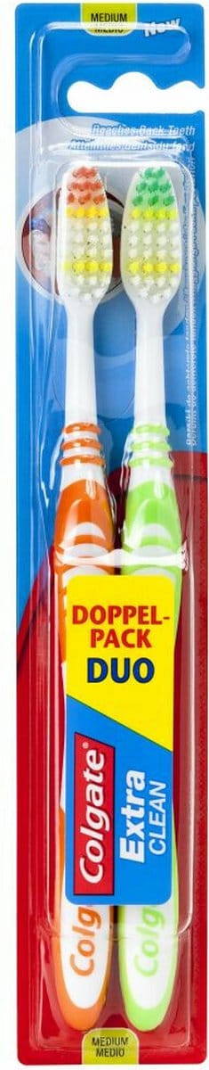 12x Colgate Tandenborstel Extra Clean Duo 2 stuks