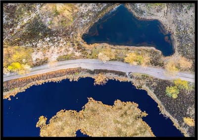 Poster Drone Hatertse Vennen - 50x70 -  Natuur Poster – WALLLL
