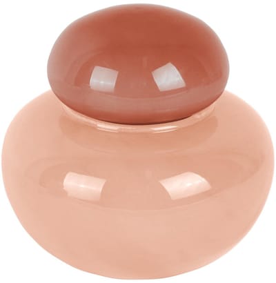 Present Time Vaas Nuevo Dulce - Zachtroze - 13.5x13.5x13.5cm - Glas - Scandinavisch - Bloemenvaas - Woondecoratie - Decoratieve vaas voor woonkamer of slaapkamer