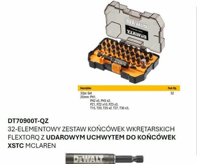 DeWalt FLEXTORQ Serie - Impact Set - 32 Delig - McLaren Limited Edition