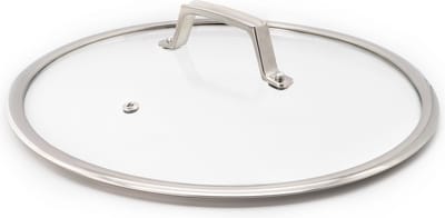 Matero glazen deksel - 28 cm - Verhard glas - RVS - Koekenpan & wok deksel - Transparant