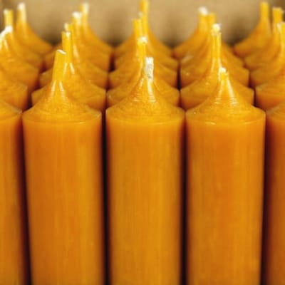 Natuurlijke Staalkaarsen Set van 4 - 100 mm x 22 mm, Geurloos en Roetarm met 4 Uur Brandduur