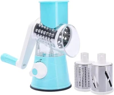 Groentesnijder Machine - Groentesnijder Electrisch - Groentensnijder Electrisch - elektrische rasp - Groentensnijder Handmatig - Electrische Rasp – Hakmolen Elektrisch – Waterdicht – met Schoonmaakborstel en Schilmes - Blauw