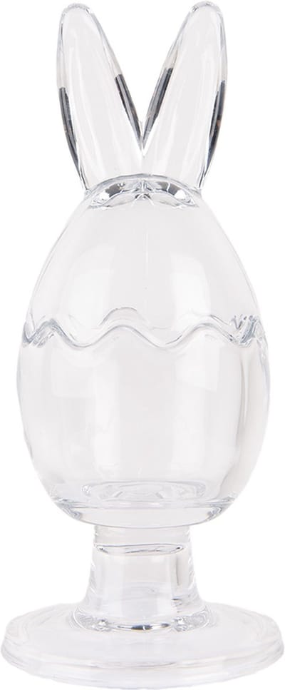 Clayre & Eef Glazen potje Ei Ø 9x22 cm Transparant Glas