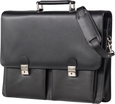 Laptoptas Heren/Dames Imitatieleer Zwart - Ruime Aktetas voor Werk of Studie met Organizer