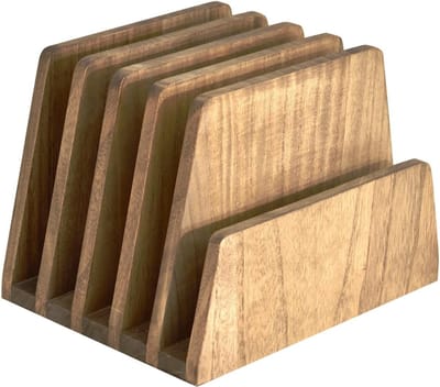 Desktop File Document Holder Stand 5 sleuven Mail Paper Organizer Bureau Sorter Houder voor File Document Organizer Stand voor Home Office Vintage