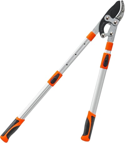 Telescopische takkenschaar - Uitschuifbaar snoeigereedschap - Tuinonderhoud - Robuuste aluminiumlegering - 68-97 cm - Oranje-wit